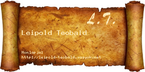 Leipold Teobald névjegykártya